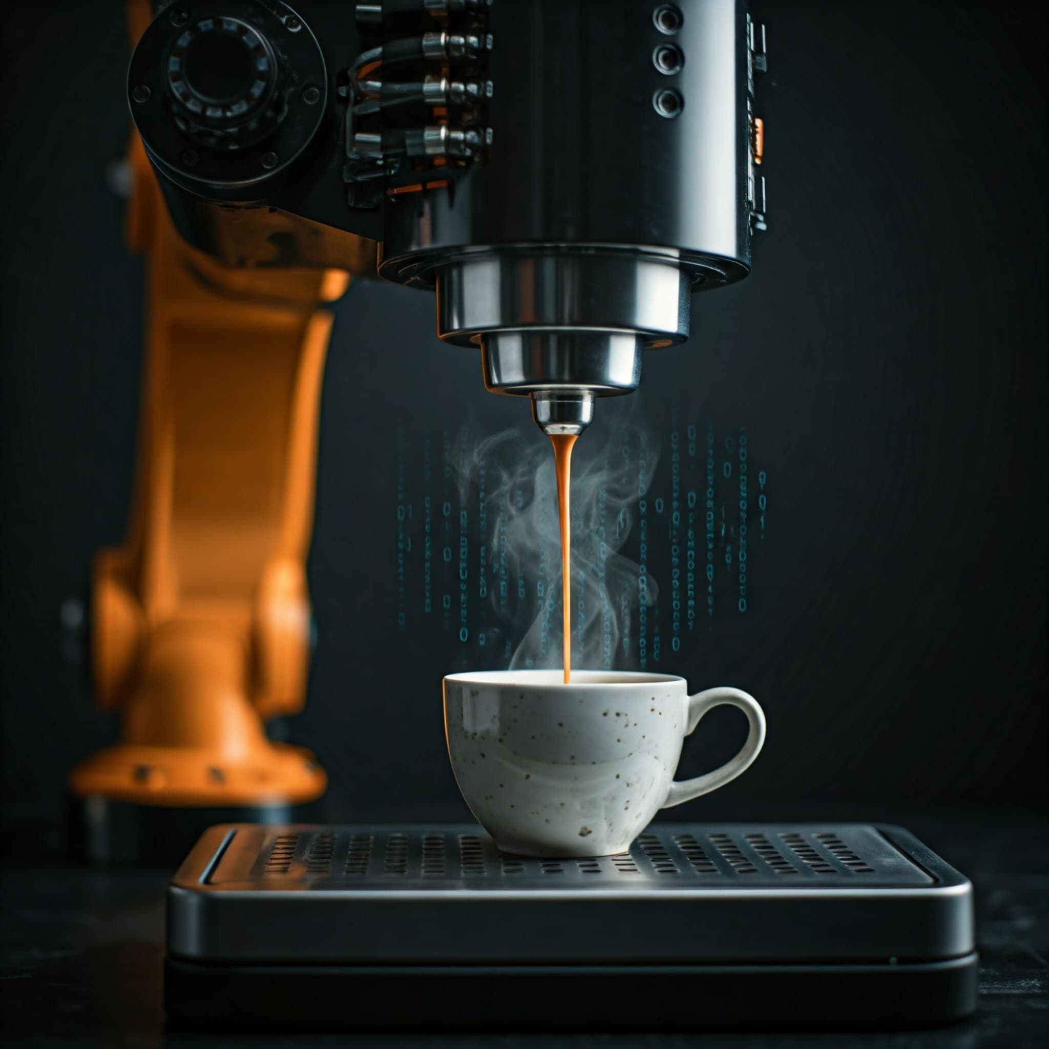 Robot serving coffee